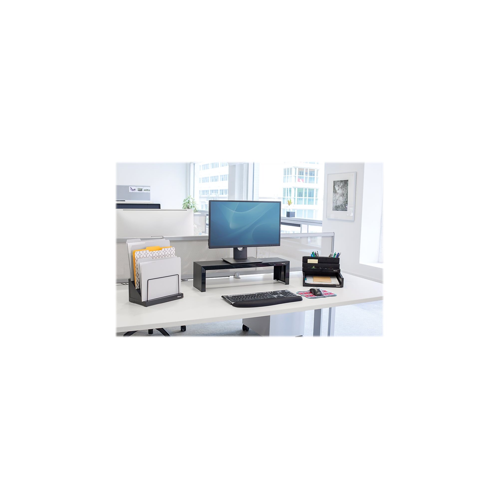 Fellowes Designer Suites Desk Shelf, Black (8038801) Sansujyuku sansujyuku.com