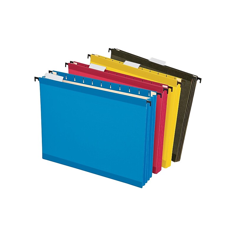 Pendaflex SureHook Reinforced Extra Capacity Hanging File Folders, Letter Size, Assorted Colors, 4/Pack (PFX 09213) image 1
