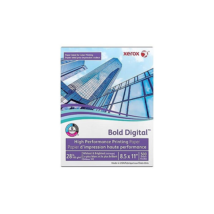 Xerox Bold Digital Bond Paper, 28 lbs., 8.5