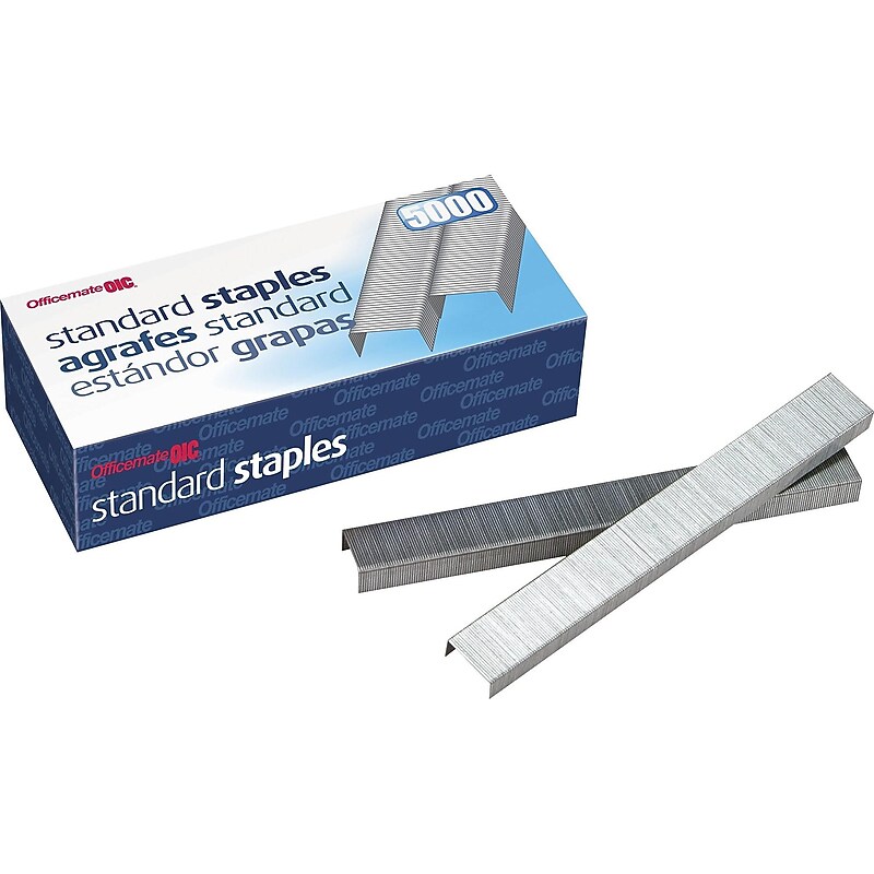 Officemate Standard Chisel Point Staples, 20 Sheets, 1/4