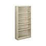 HON Brigade 5-Shelf 71"H Bookcase, Putty Steel (HS72ABCL)~#|#~sp44336628_sc7
