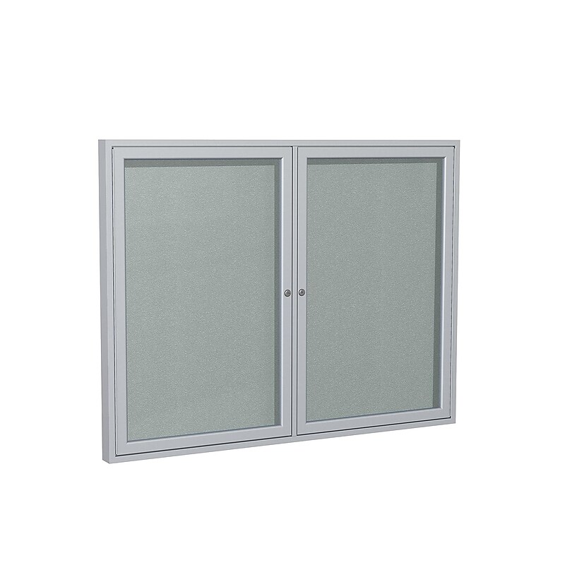 Ghent Vinyl Enclosed Bulletin Board, Satin Frame, 3'H x 4'W (PA23648VX-193) image 1
