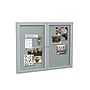 Ghent Vinyl Enclosed Bulletin Board, Satin Frame, 3'H x 4'W (PA23648VX-193)~#|#~sp44336745_sc7