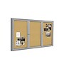 Ghent Cork Enclosed Bulletin Board, Satin Frame, 4'H x 8'W (PA34896K)~#|#~sp44336749_sc7