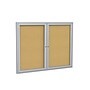 Ghent Cork Enclosed Bulletin Board, Satin Frame, 3'H x 4'W (PA23648K)~#|#~sp44336751_sc7