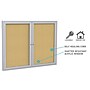 Ghent Cork Enclosed Bulletin Board, Aluminum Frame, 3'H x 5'W (PA23660K)~#|#~sp44336756_sc7