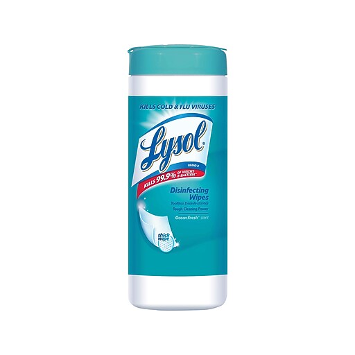 Lysol Disinfecting Wipes, Ocean Fresh, 35/Box, 12/Carton (1920081146CT