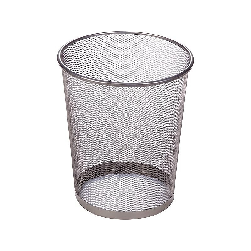 Honey-Can-Do Indoor Trash Cans w/ no Lid, Silver Steel Mesh, 4.75 Gal., 2/Pack (TRSZ02101) image 1