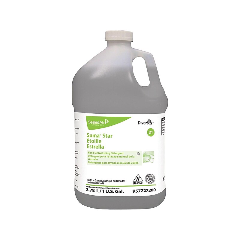SUMA Suma Star D1 Liquid Dish Soap 128 oz., 4/Carton (957227280) image 1