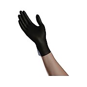 Ambitex N200BLK Nitrile Exam Gloves, Powder Free, Latex Free, Black, XL, 100/Box (NXL200BLK)