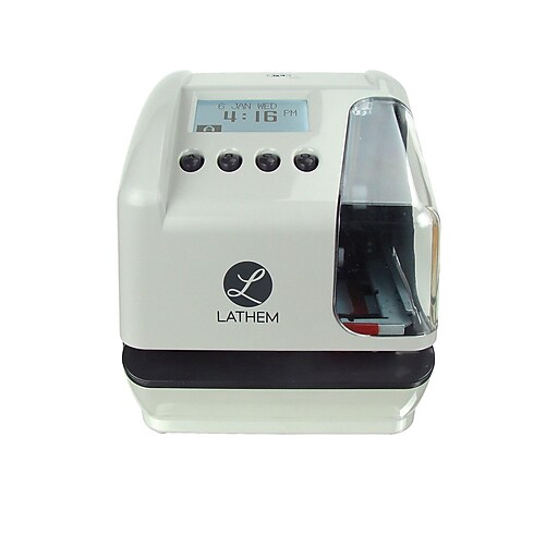 Lathem Time Punch Card Time Clock System, White (LT5000) Staples