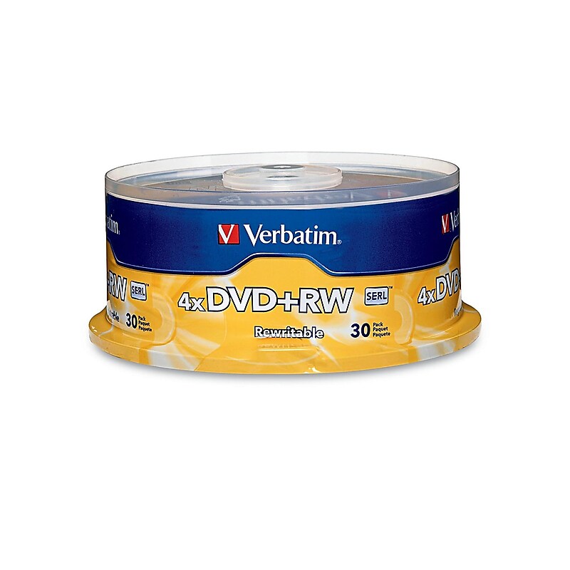 Verbatim DVD+RW 4.7GB 4X with Branded Surface, 30/Pack Spindle (94834) image 1