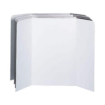 Pacon Cardboard Presentation Boards, 4' x 3', White/Kraft Natural, 4/Carton (37634)