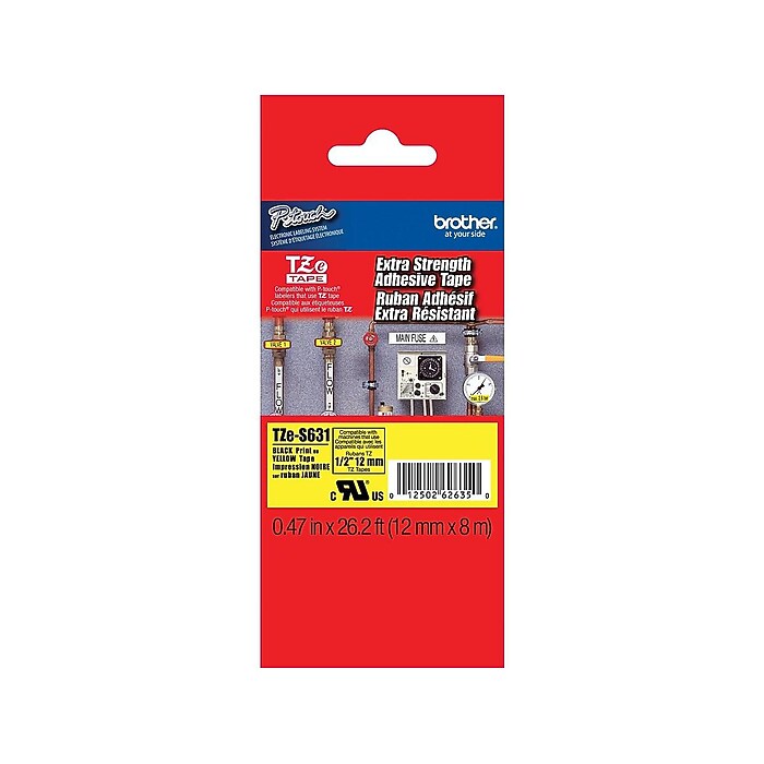 Brother P-touch TZe-S631 Laminated Extra Strength Label Maker Tape