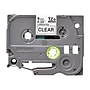 Brother P-touch TZe-121 Laminated Label Maker Tape, 3/8" x 26-2/10', Black on Clear (TZe-121)~#|#~sp44340715_sc7