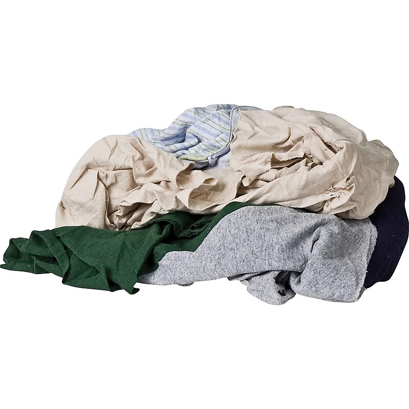 Monarch Brands Cotton Cleaning Rags, Multicolor, 125 Rags/Pack (R020-C45-A-25) image 1