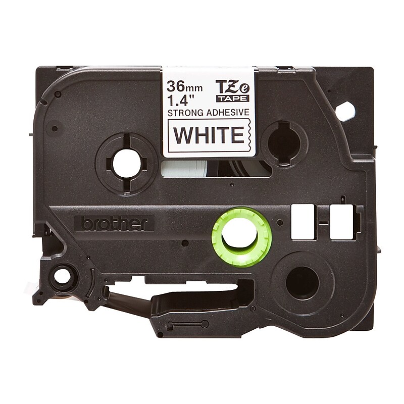 Brother P-touch TZe-S261 Laminated Extra Strength Label Maker Tape, 1-1/2" x 26-2/10', Black on White (TZe-S261) image 1