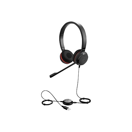 jabra Evolve 30 II MS Stereo Phone Headset, Over-the-Head, Black