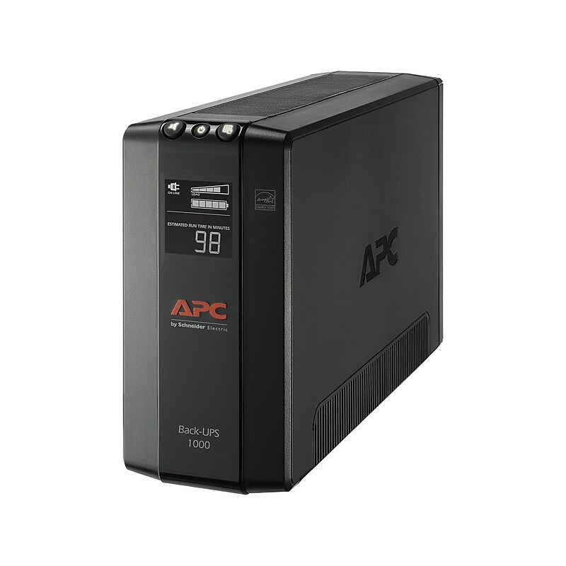 Schneider Electric Back-UPS Pro Compact Tower LCD Battery Backup & Surge Protector with USB, 8-Outlets (BX1000M) image 1