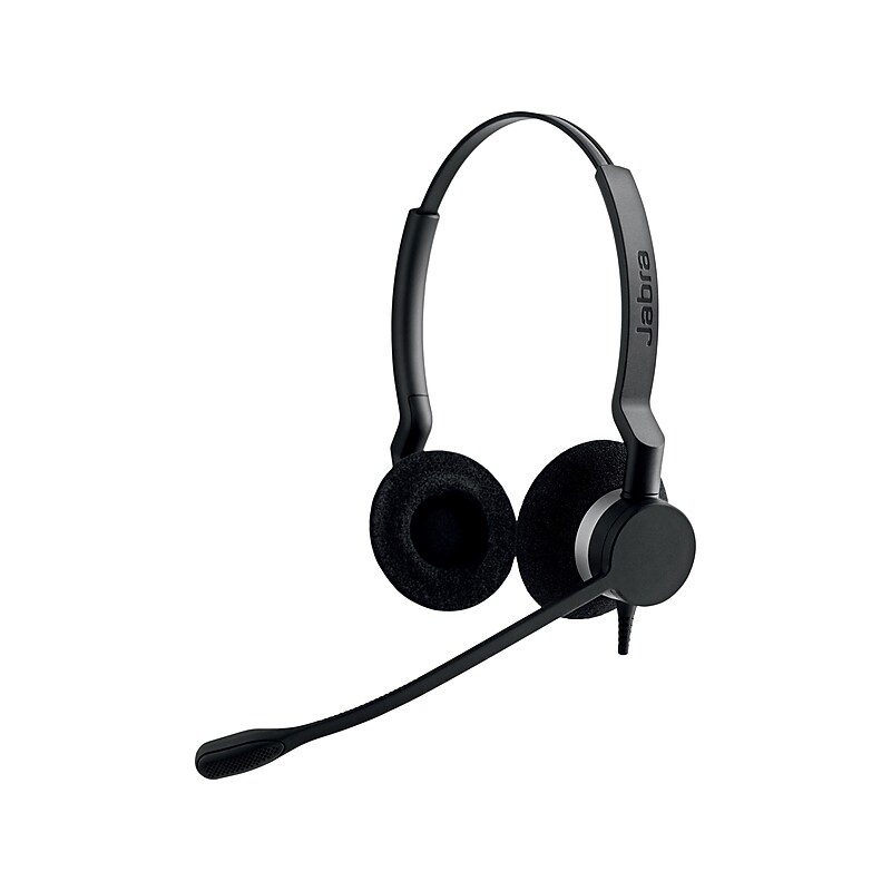 jabra Biz 2300 QD Duo Noise-Canceling Phone Headset, Over-the-Head, Black (2309-820-105) image 1