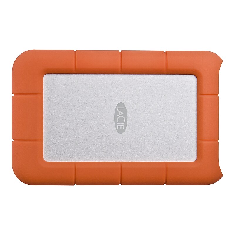 LaCie Rugged 2TB External Hard Drive Portable HDD USB-C USB 3.0 Drop Shock Resistant for Mac and PC, Orange (STFR2000800) image 1