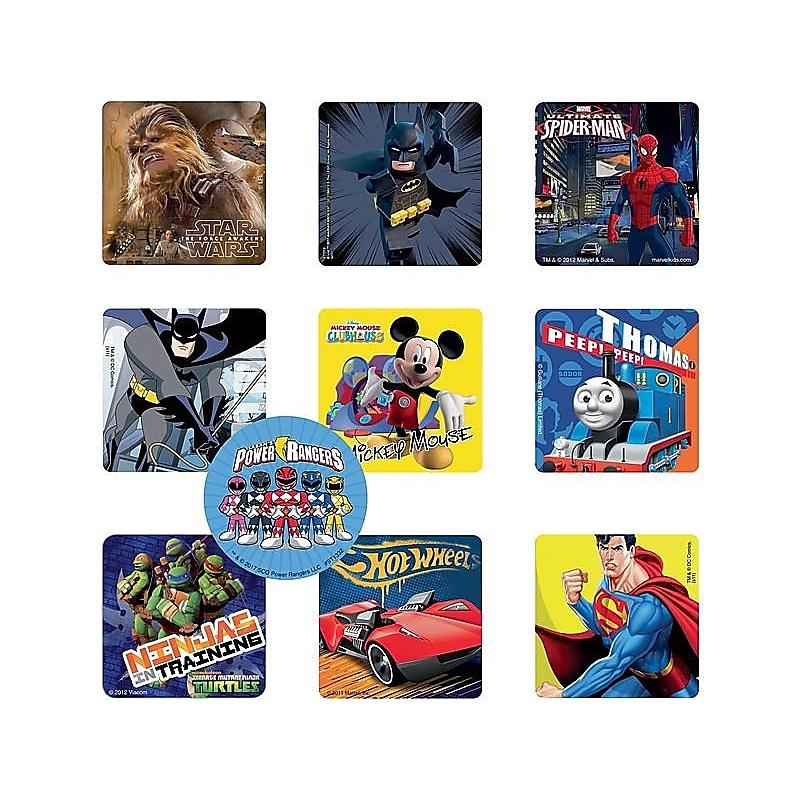 SmileMakers BOY Sticker Sampler, Assorted Designs, 1000 Total Stickers/Box (BOY) image 1