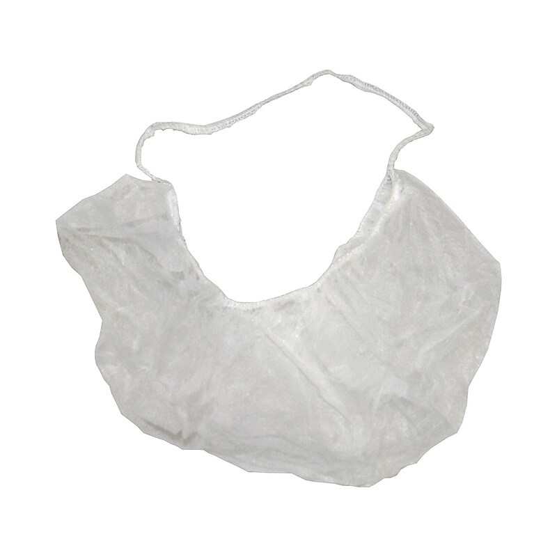 Ambitex Polypropylene Beard Net, One Size, White, 1000/Carton (BRD1000) image 1