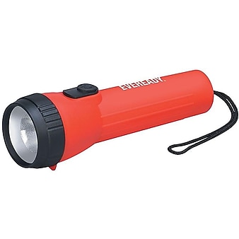 Eveready 7.09" LED Flashlight, Red (EVEL25IN)