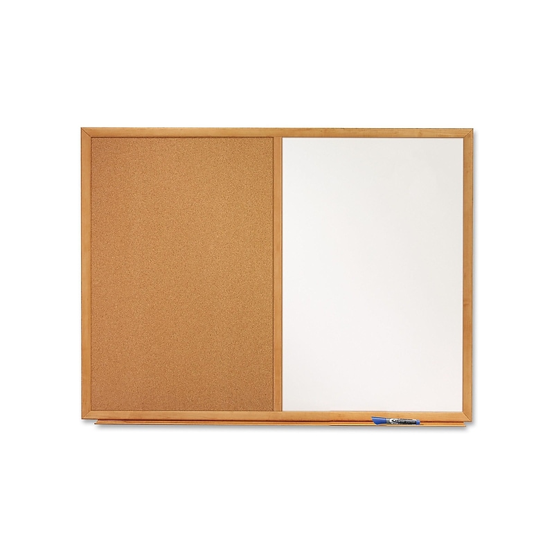 Quartet Standard Cork & Dry Erase Whiteboard, 4' x 3' (QTS554) image 1