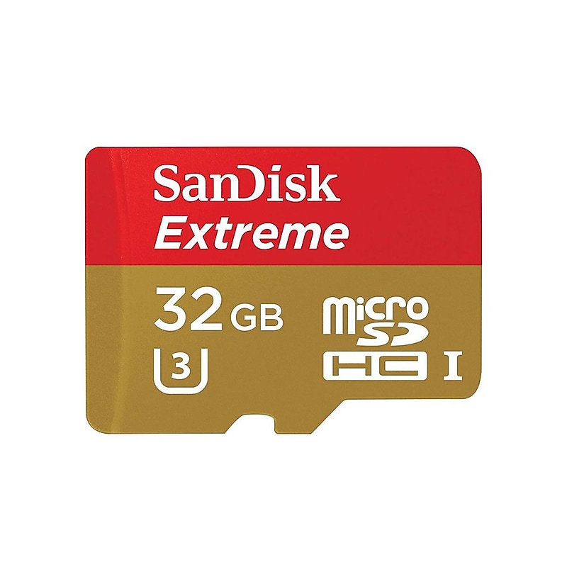 SanDisk Extreme 32GB microSDHC Memory Card with Adapter, UHS-III, V30 (SDSQXVF-032G-AN6MA) image 1