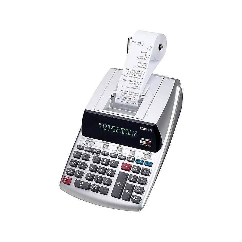 Canon (MP11DX-2) 12-Digit Desktop Calculator, Silver image 1