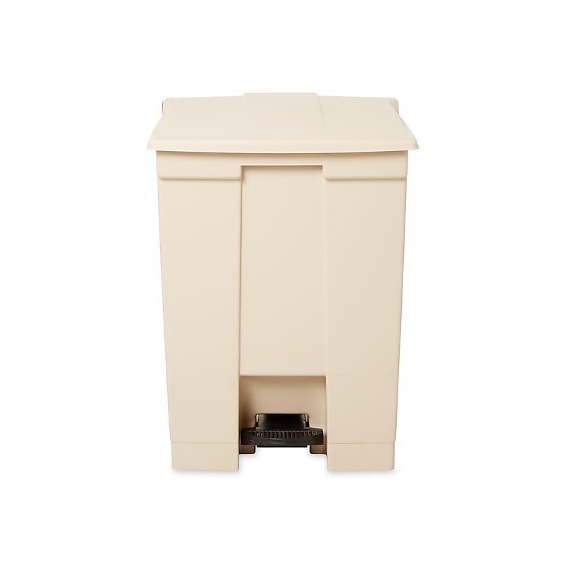 Rubbermaid Indoor Step Trash Can, Beige Plastic, 18 Gal. (FG614500BEIG) image 1