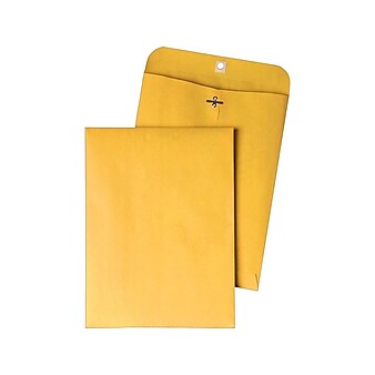 Quality Park Clasp & Moistenable Glue Catalog Envelopes, 9" x 12", Kraft, 100/Box (QUA37790)