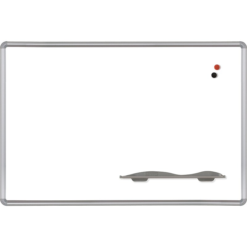 Best-Rite Magne-Rite Steel Dry-Erase Whiteboard, Anodized Aluminum Frame, 4' x 4' (219PD) image 1