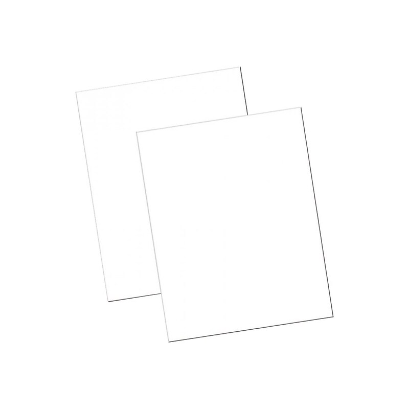 Pacon Economy Railroad Poster Board, 22" x 28", White, 100/Carton (104225) image 1
