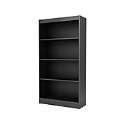 South Shore Axess 4-Shelf 59"H Bookcase, Pure Black Laminate(7270767)