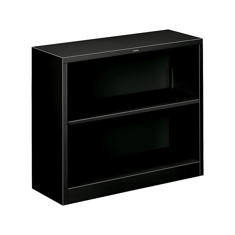 HON Brigade 2-Shelf 29"H Bookcase, Black Steel (HONS30ABCP) image 1