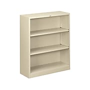 HON Brigade 3-Shelf 41"H Bookcase, Putty Steel(HS42ABCL)
