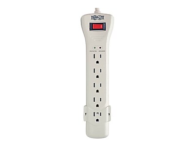 Tripp Lite Protect It! 7-Outlet Surge Protector, 7′ Cord, Light Gray (TRPSUPER7) Simolary simolary.com