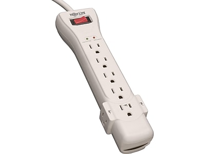 Tripp Lite Protect It! 7-Outlet Surge Protector, 7′ Cord, Light Gray (TRPSUPER7) Sansujyuku sansujyuku.com