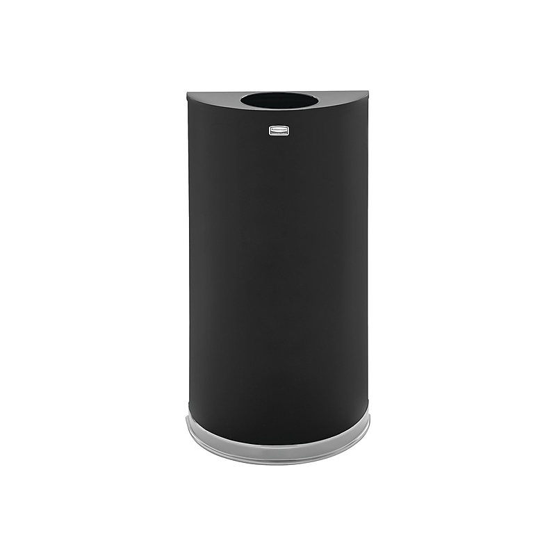 Rubbermaid Indoor Trash Can w/ No Lid, Black Steel, 12 Gal. (FGSO1220PLBK) image 1