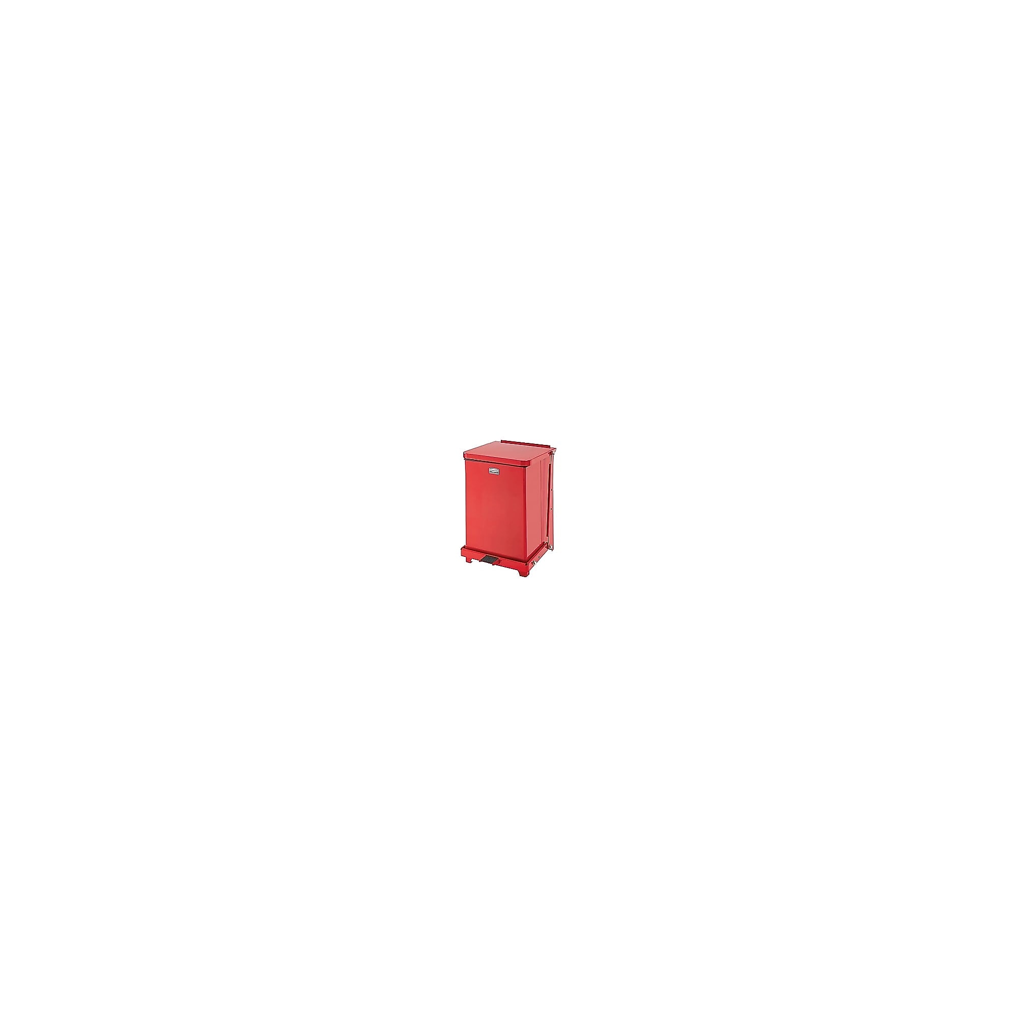 Rubbermaid Defenders Indoor Step Trash Can, Red Metal, 4 Gal. (FGST7EPLRD) Sansujyuku sansujyuku.com
