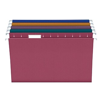 Pendaflex 100% Recycled Hanging File Folders, 1/5-Cut Tab, Letter Size, Assorted Colors, 20/Box (PFX 35117)