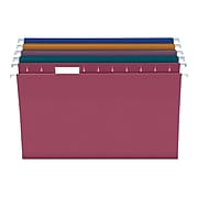 Pendaflex 100% Recycled Hanging File Folders, 1/5-Cut Tab, Letter Size, Assorted Colors, 20/Box (PFX 35117)