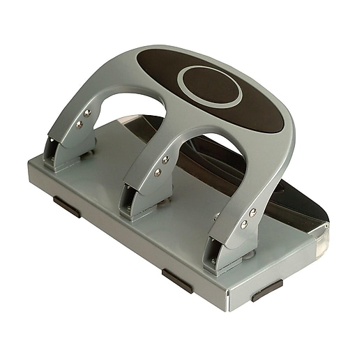 Officemate Deluxe 3Hole Punch, 45 Sheet Capacity, Silver (90100) Staples