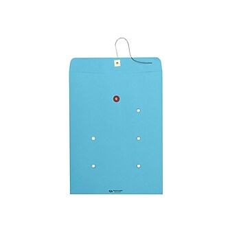 Quality Park Button & String Inter-Departmental Envelopes, 10" x 13", Blue, 100/Carton (QUA63577)