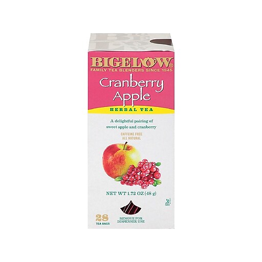 Bigelow Cranberry Apple Herbal Tea Bags, 28/Box (RCB004001) Staples