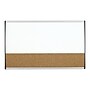 Quartet Arc Cubicle Cork & Dry Erase Whiteboard, Aluminum Frame, 2.5' x 1.5' (ARCCB3018)~#|#~sp44342658_sc7