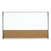 Quartet Arc Cubicle Cork & Dry Erase Whiteboard, Aluminum Frame, 2.5' x 1.5' (ARCCB3018)