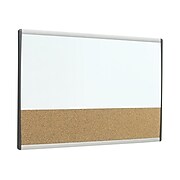 Quartet Arc Cubicle Cork & Dry Erase Whiteboard, Aluminum Frame, 2.5' x 1.5' (ARCCB3018)